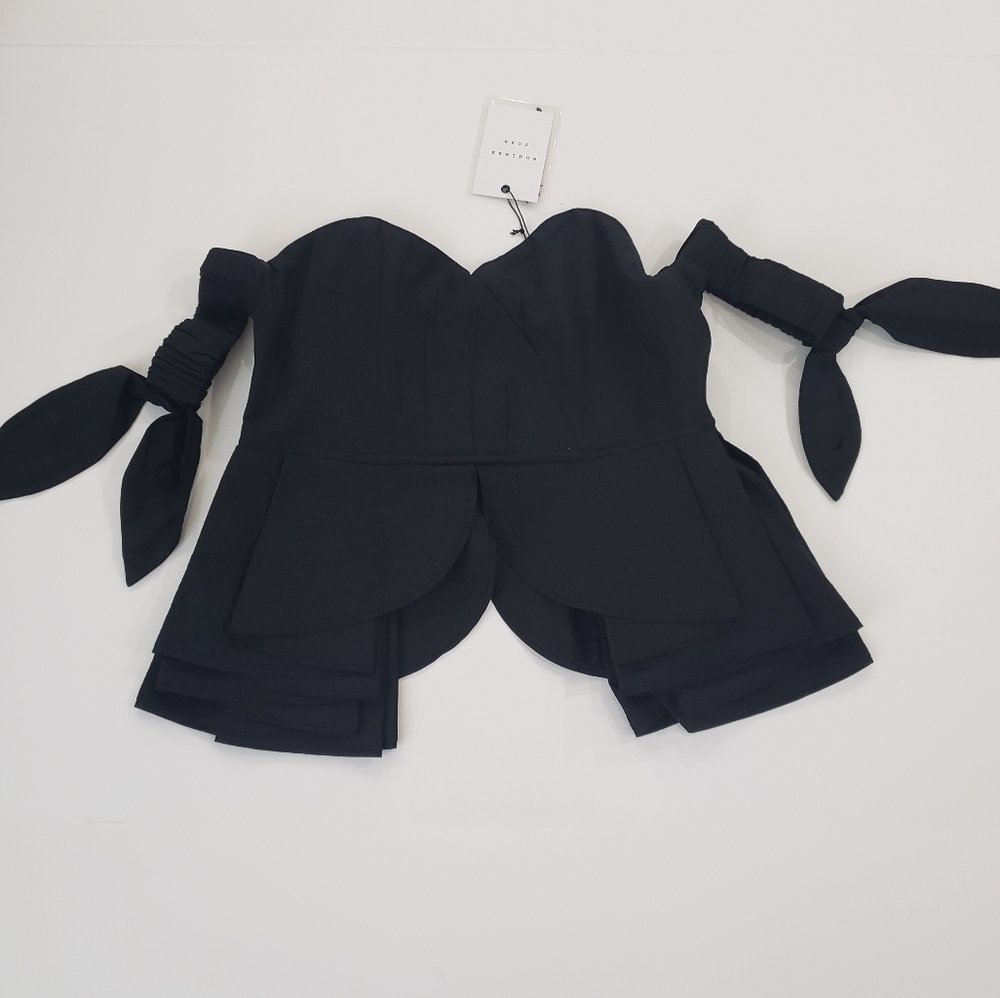 NWT endless rose Black Crop Top